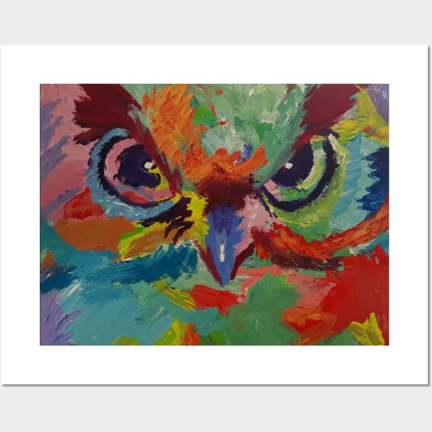 Colorful Owl Wall Art by Oregon333